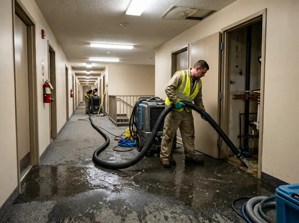 multi-unit-apartment-hallway-f-005 — frequently asked questions, Emergency Burst Pipe Water Extraction & Removal in Opa-lock…